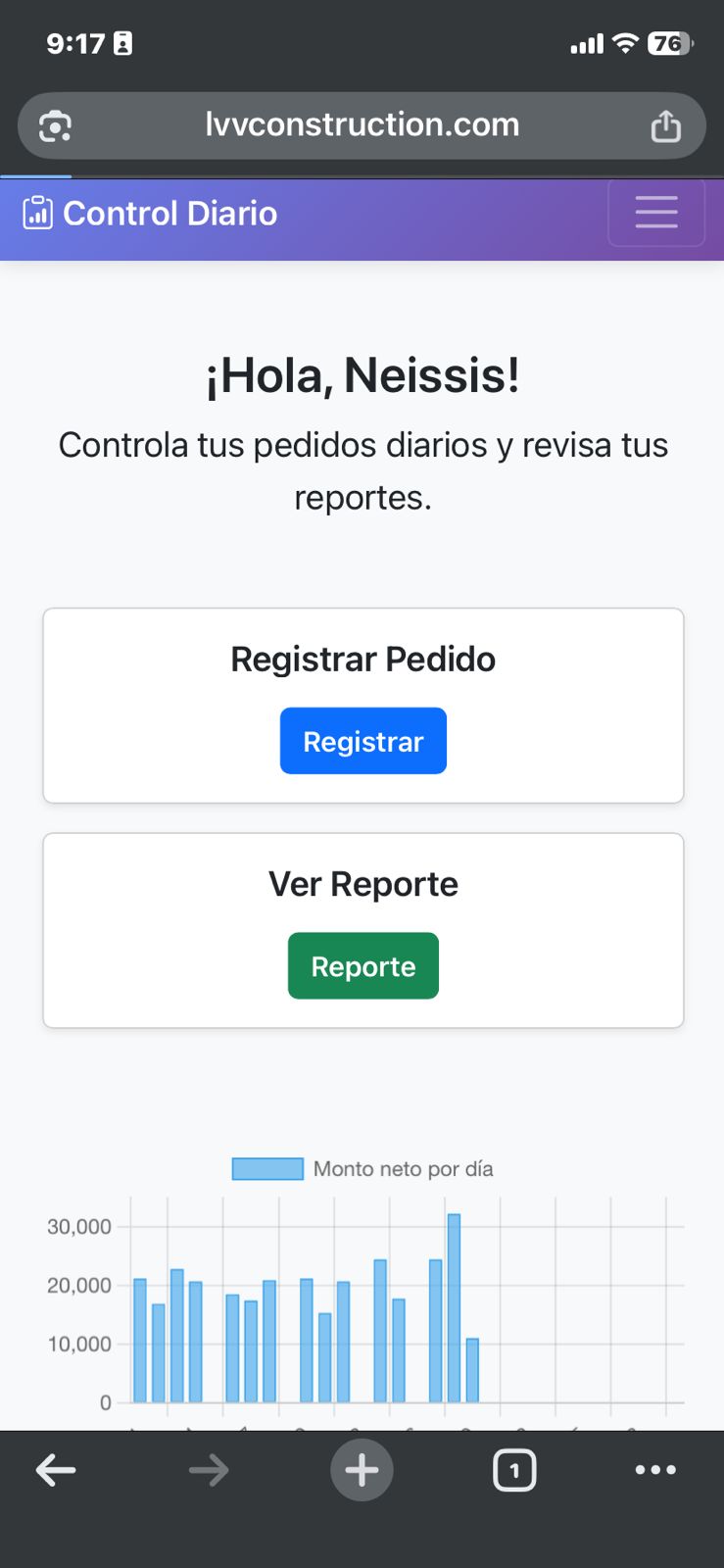 Sistema de Control Diario de Pedidos